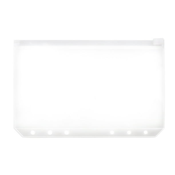 TOYMYTOY A5 Ring Binder Pockets,Polypropylene Clear Document Folder Zipper Binder Pocket,Pack of 24
